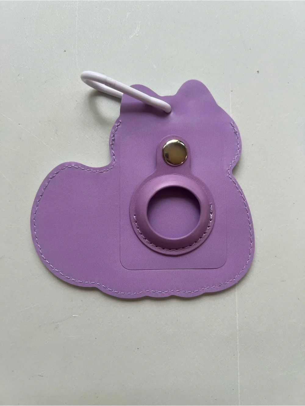 Kids Luggage Tags Set - Purple Cat & Pink Flower with AirTag Pocket